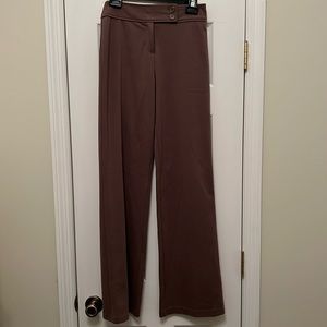 XS Tall New York and Company stretch knit wide leg pants brown